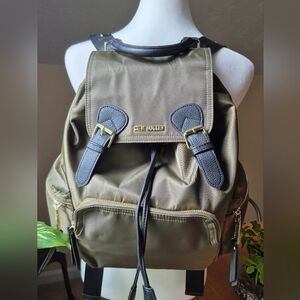 Steve Madden Olive and Black Backpack